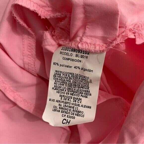 Shasa Crop Top Small Pink NWT Long Sleeve Y2K Barbiecore Cute - Picture 6 of 6